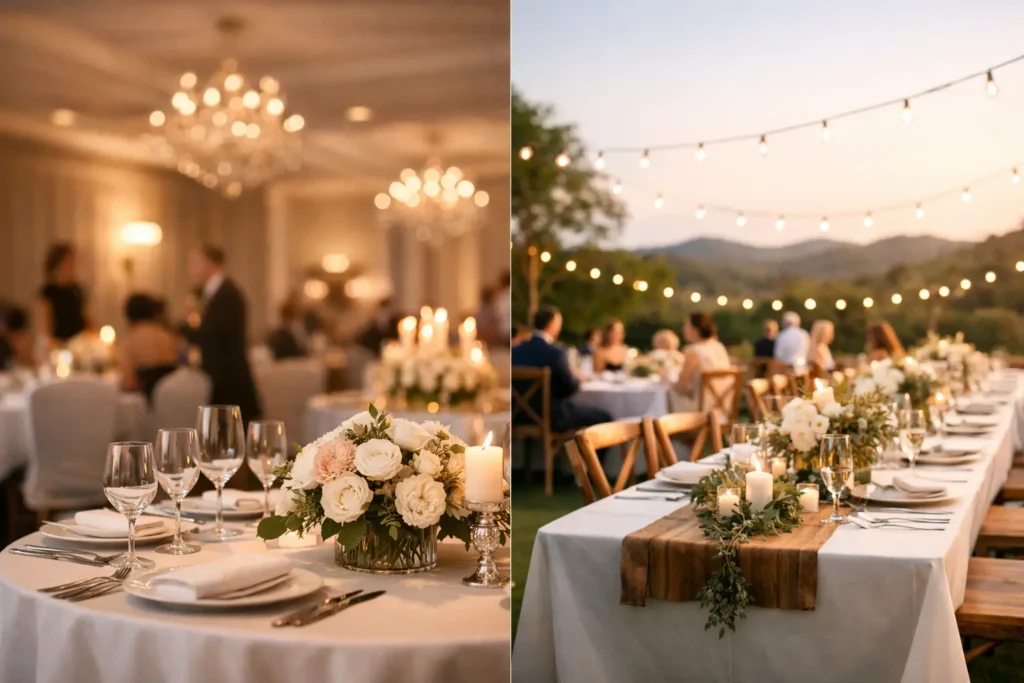 Indoor Reception vs Outdoor Reception